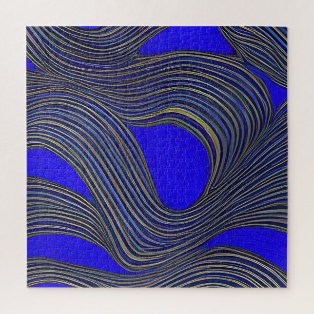 Abstract Seascape Fractured Waves 18 Jigsaw Puzzle (Vertical)