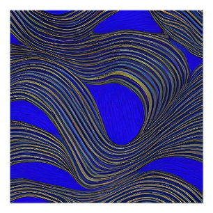 Abstract Seascape Fractured Waves 18 Poster