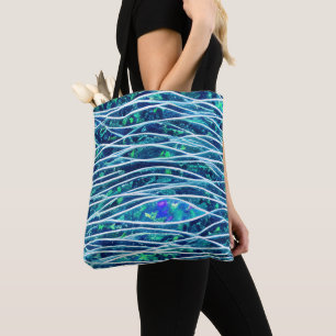 Abstract Seascape Fractured Waves 19 Tote Bag