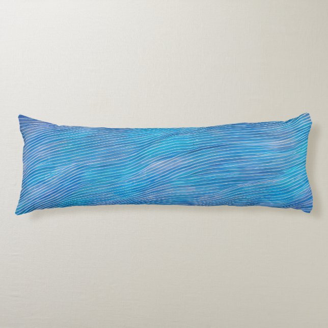 Abstract Seascape Fractured Waves 21  Body Cushion (Front)