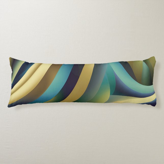 Abstract Seascape Fractured Waves 30 Body Cushion (Front)