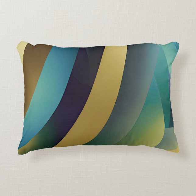 Abstract Seascape Fractured Waves 30 Decorative Cushion (Front)