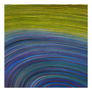 Abstract Seascape Fractured Waves 34 Poster