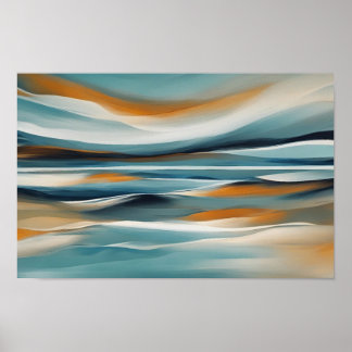 Abstract Seascape Sea Ocean Design 316 Poster