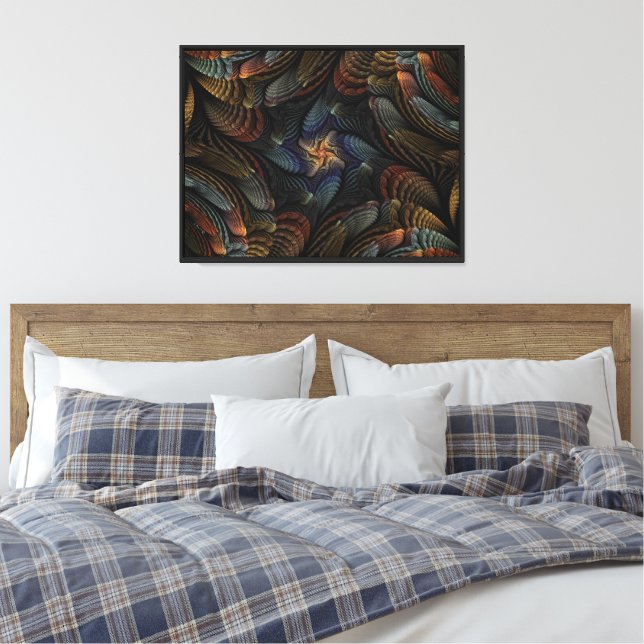 Abstract Seashells Canvas Print (Insitu(Bedroom))