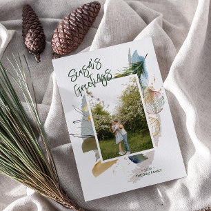 Abstract Seasons Greetings Custom Holiday Photo