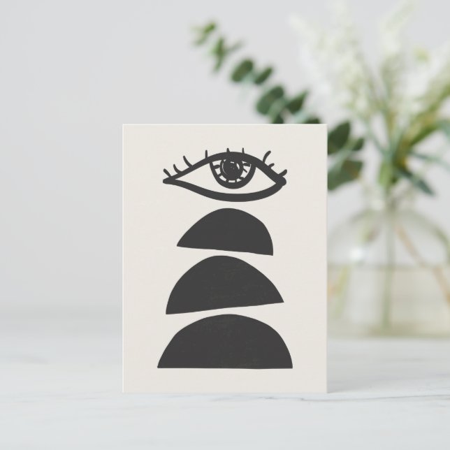 Abstract seeing eye with balancing stones trendy T Postcard (Standing Front)