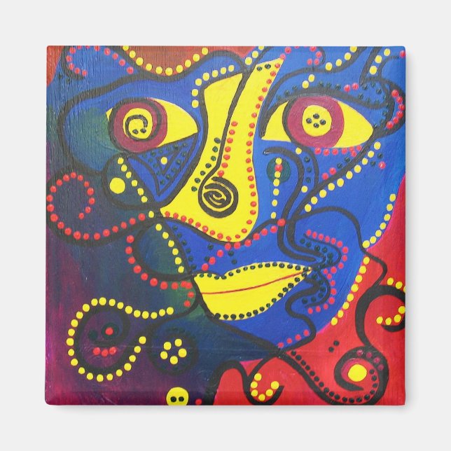 Abstract Self Portrait Magnet (Front)