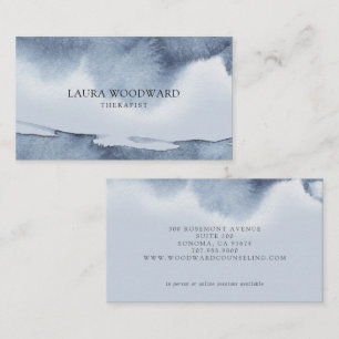 Abstract Serene Therapist Business Card