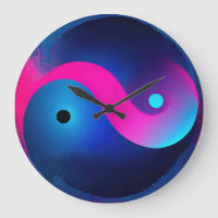 Abstract Serenity: Yin Yang in Pink & Blues