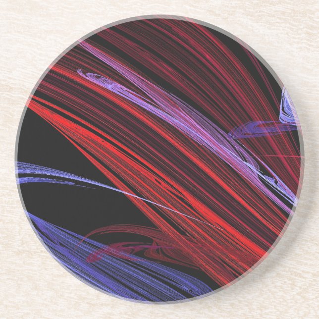 Abstract Series-1--- Red Blue Coaster 1 of (Front)
