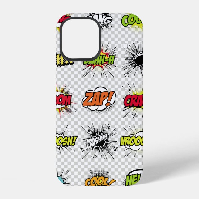 abstract set of pop art objects on a special backg iPhone case (Back)