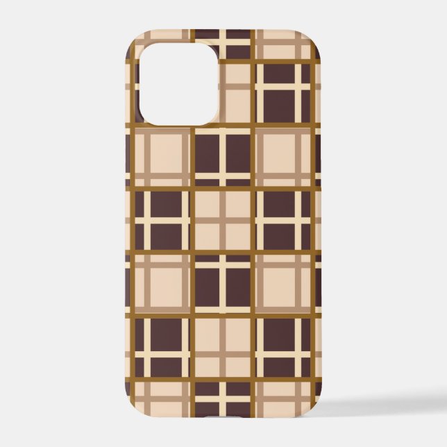 Abstract Shades of Brown iPhone 12 Pro Case (Back)