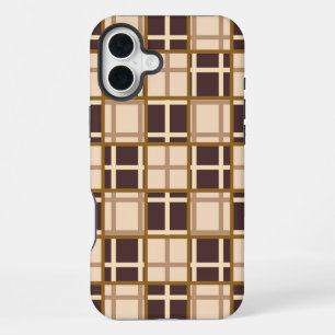 Abstract Shades of Brown iPhone 16 Plus Case