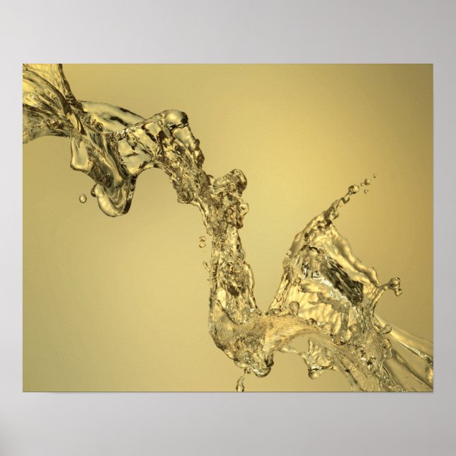 Abstract Shape Formed by Splashing Water Poster (Front)