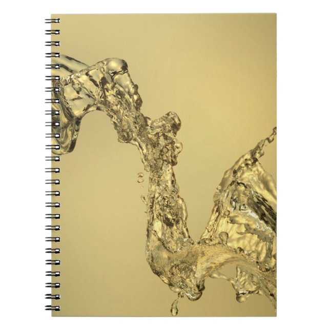 Abstract Shape Formed by Splashing Water Spiral Notebook (Front)