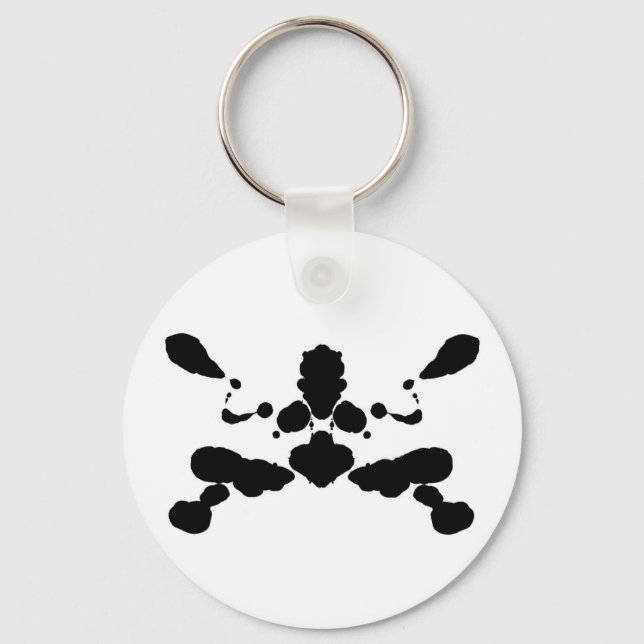 abstract shape psychological test board Rorschach Key Ring (Front)
