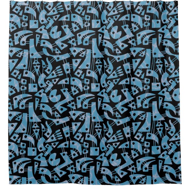 Abstract Shapes 180318 - Swimming Pool Shower Curtain (Front)