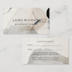 Abstract Shapes Acupuncturist Appointment And Business Card