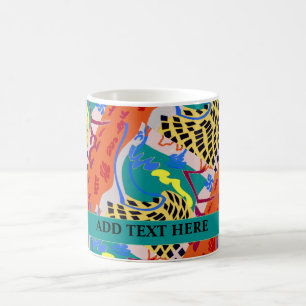 Abstract Shapes, add text, Coffee Mug