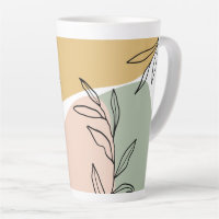 Abstract Shapes and Botanical Sketch Leaves