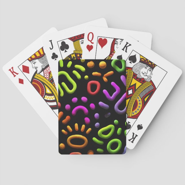 Abstract Shapes Art Playing Cards (Back)