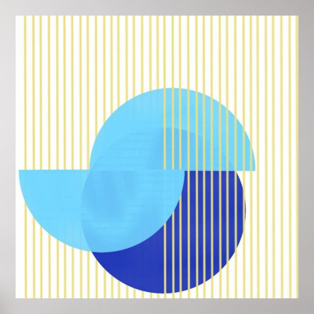 abstract shapes art poster (Front)