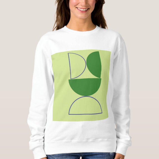 abstract shapes art sweatshirt (Front)