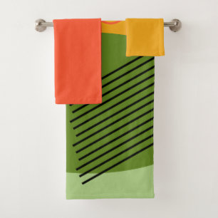 Abstract Shapes Bath Towel Set
