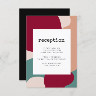 Abstract shapes contemporary reception card