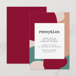 Abstract shapes contemporary reception card