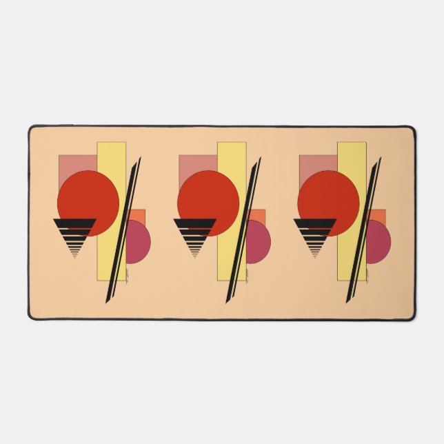 Abstract Shapes Desk Mat (Front)