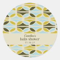 Abstract Shapes Green Blue Baby Shower Custom