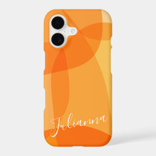 Abstract Shapes in Yellow Personalised Script Name