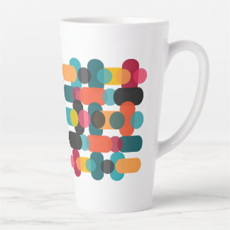 Abstract shapes latte mug