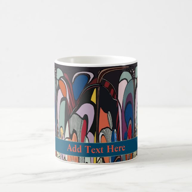 Abstract Shapes, Matisse Style, add text, Coffee M Mug (Center)