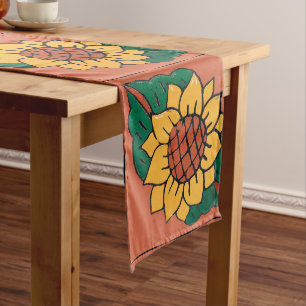 Abstract Shapes, Matisse Style, add text, Short Ta Medium Table Runner