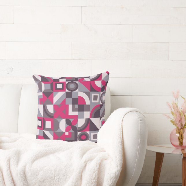 Abstract shapes pattern style pillow. cushion (Couch)