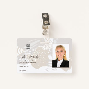 Abstract Shapes Photo Company Logo Neutral ID Badge