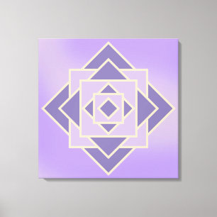 Abstract shapes pink and purple canvas print