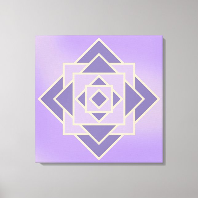 Abstract shapes pink and purple canvas print (Front)