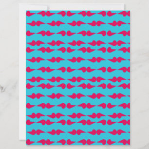 Abstract Shapes pink and teal scrapbook paper