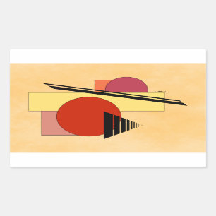 Abstract Shapes Rectangular Sticker
