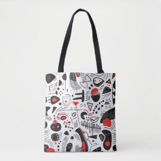Abstract Shapescape Pattern Tote Bag