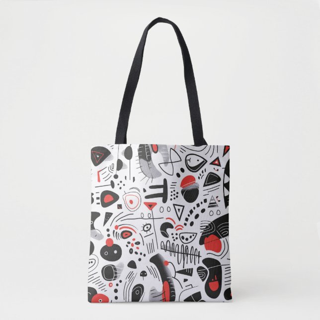 Abstract Shapescape Pattern Tote Bag (Front)