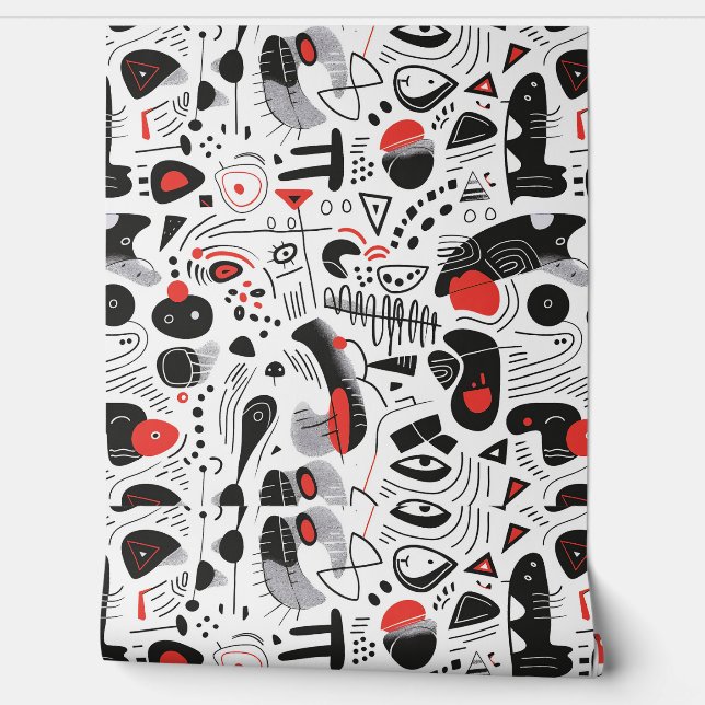 Abstract Shapescape Pattern Wallpaper (Unrolling)