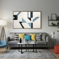 Abstract Shards Minimalist Blue & Black