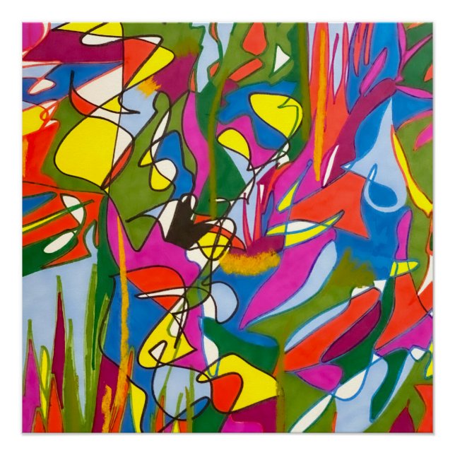 Abstract Sharpie Art, "Jazz Feature" Glossy Poster (Front)