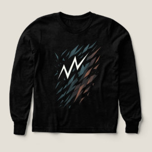 Abstract Shattered Lightning Graphic T-Shirt