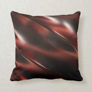 Abstract Shiny Metallic Reddish Metal Cushion